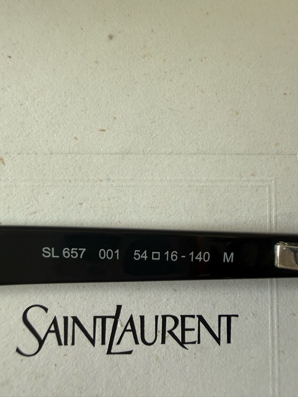 Saint Laurent Black Angular Cat-Eye Sunglasses - Picture 3 of 4